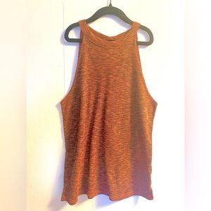 Topshop ~ High U-Neck, Thin Strap, Knit, Burnt Orange, Tank Too